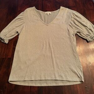 Another Love Women's V-Neck Blouse in Light green